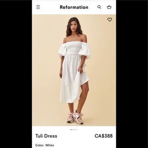 Reformation  white dress